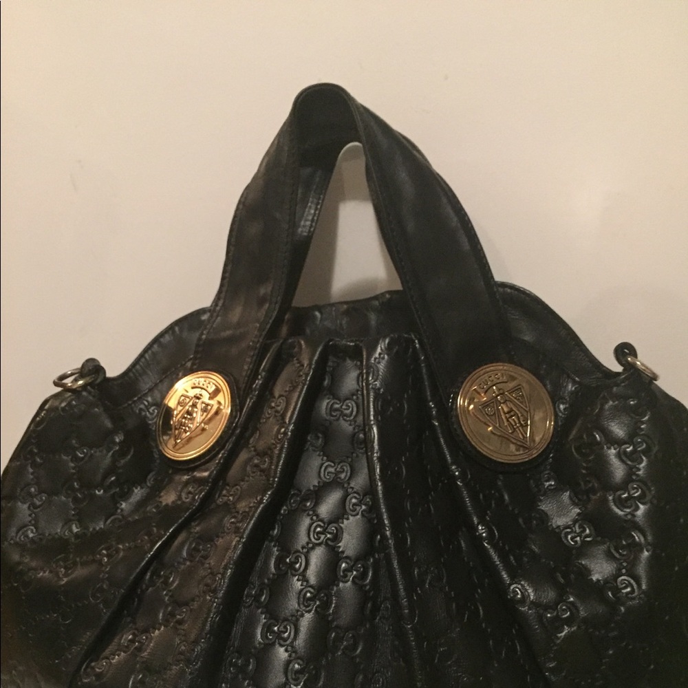 Gucci Authentic Vintage Hand Black LeatherMonogram